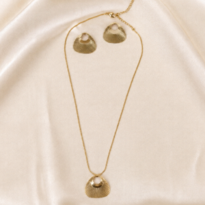 Conjunto Chapa Concha listrada 23x26mm