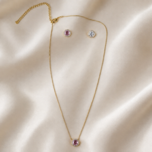 Conjunto Caixa com Pedra redonda 10mm com borda Zircônia