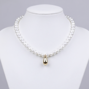 Colar Pérola com Gota ABS